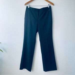 NWOT- ANN TAYLOR Women’s Sz 6Petite Career Pants Striped 99% Wool Black